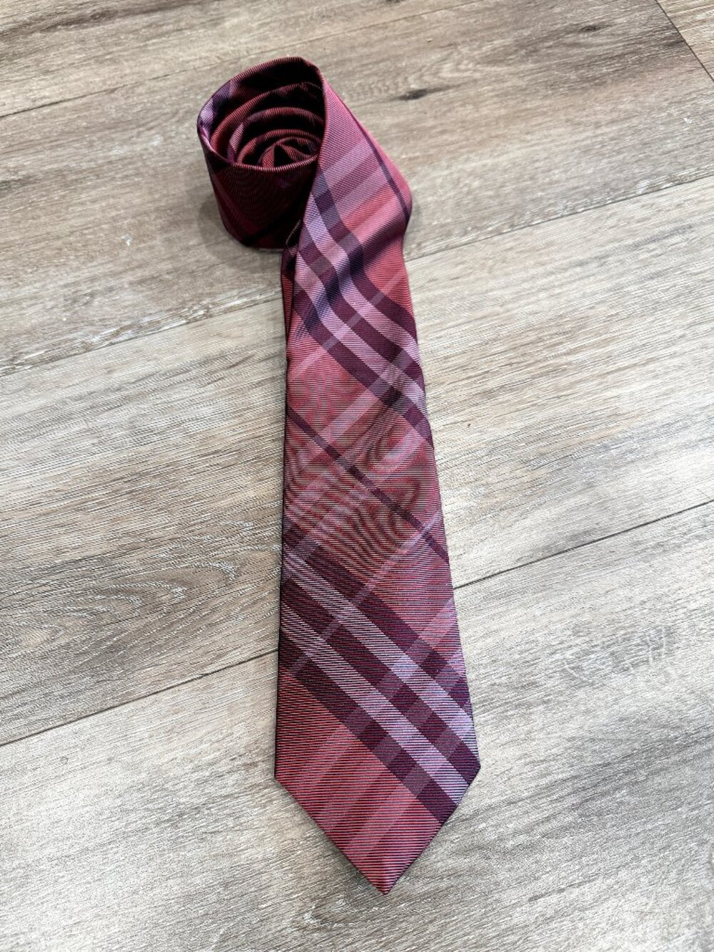Vintage Burberry London silk tie